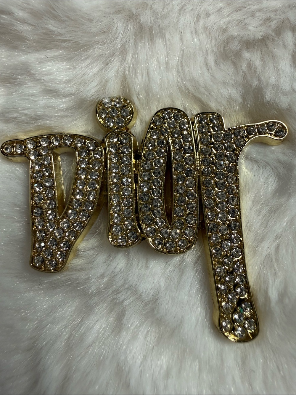 Gold Tone Charm with Rhinestones